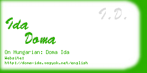 ida doma business card